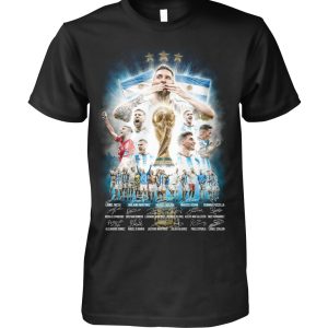 Argentina Champions Fifa World Cup 2022 Signature T-Shirt
