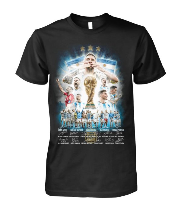 Argentina Champions Fifa World Cup 2022 Signature T-Shirt