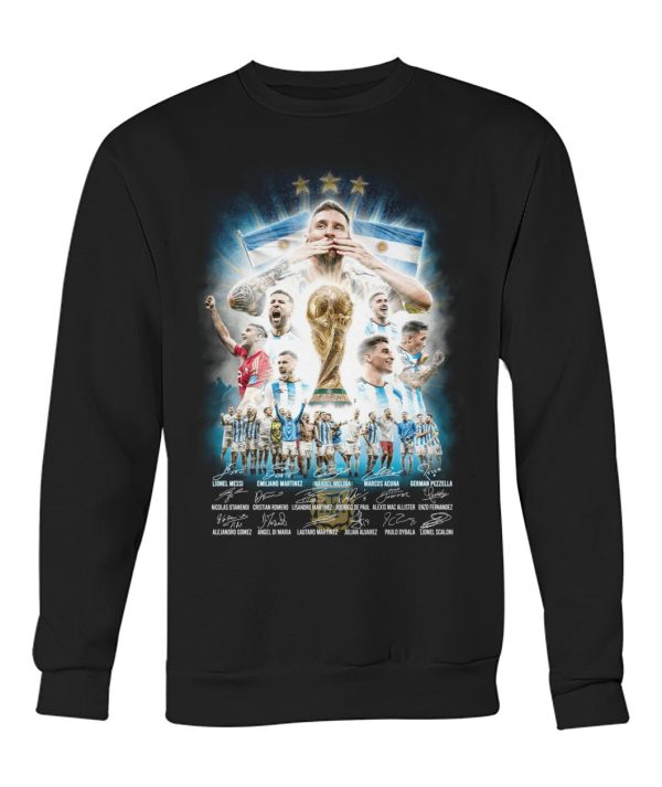 Argentina Champions Fifa World Cup 2022 Signature T-Shirt