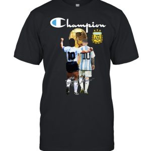 Messi And Maradona World Cup Champion T-Shirt