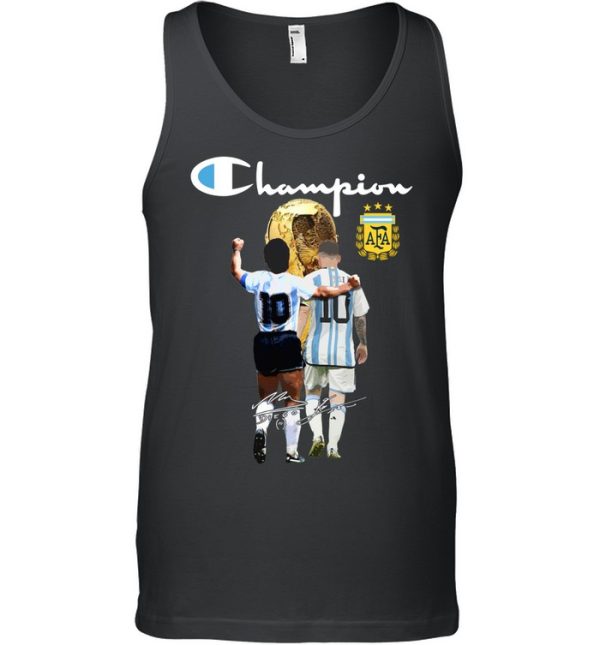 Messi And Maradona World Cup Champion T-Shirt