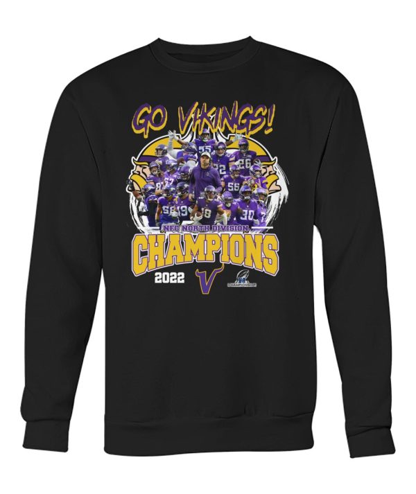 Go Vikings NFC North Divison Champions 2022 T-Shirt