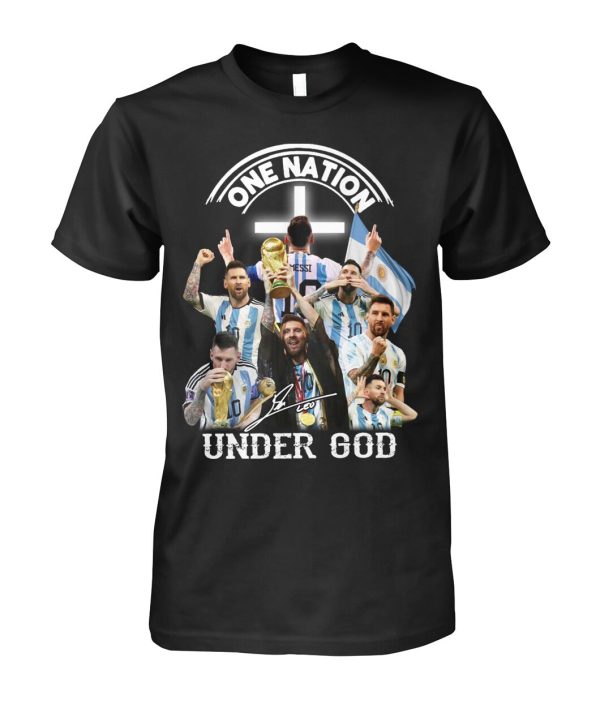 One Nation Leo Messi Under God Unisex T-Shirt