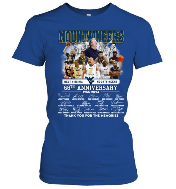 West Virginia Mountaineers 68th Anniversary 1955 – 2023 Thank You For The Memories T-Shirt