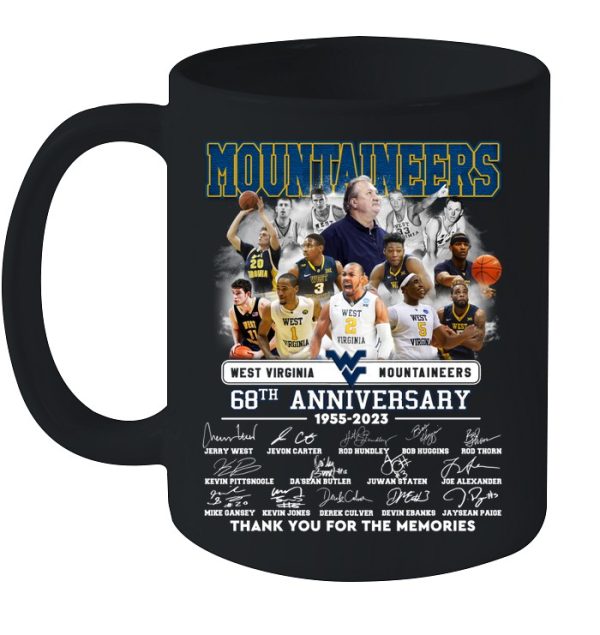 West Virginia Mountaineers 68th Anniversary 1955 – 2023 Thank You For The Memories T-Shirt