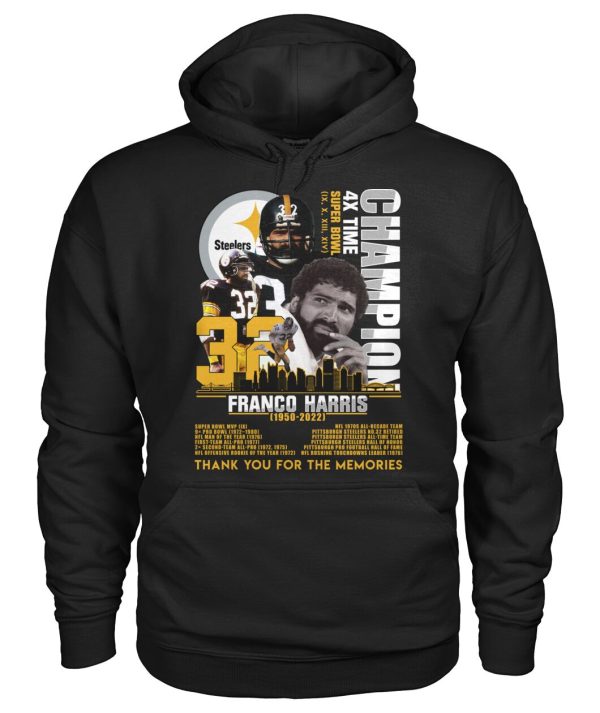 Franco Harris 72 Years Of 1950 – 2022 Thank You For The Memories T-Shirt