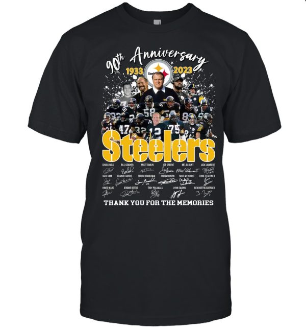 90th Anniversary 1933 – 2023 Steelers Thank You For The Memories T-Shirt