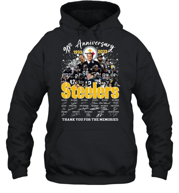 90th Anniversary 1933 – 2023 Steelers Thank You For The Memories T-Shirt