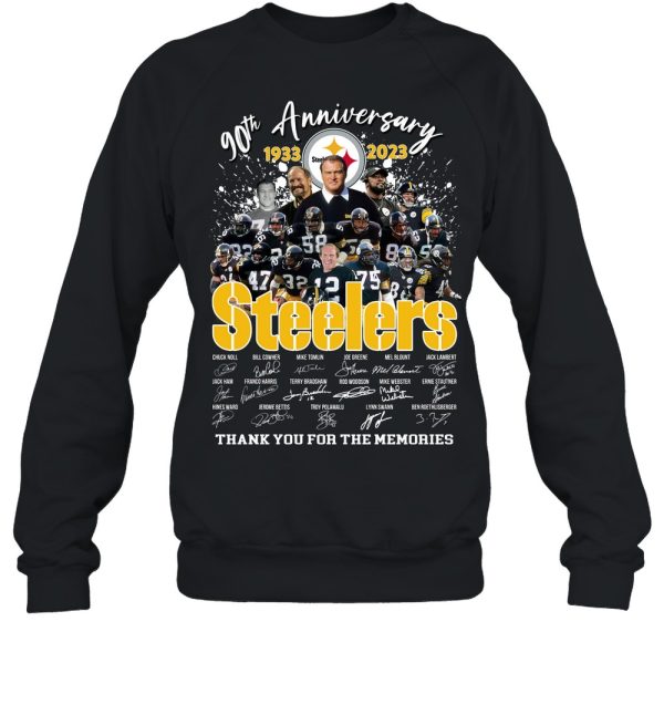 90th Anniversary 1933 – 2023 Steelers Thank You For The Memories T-Shirt