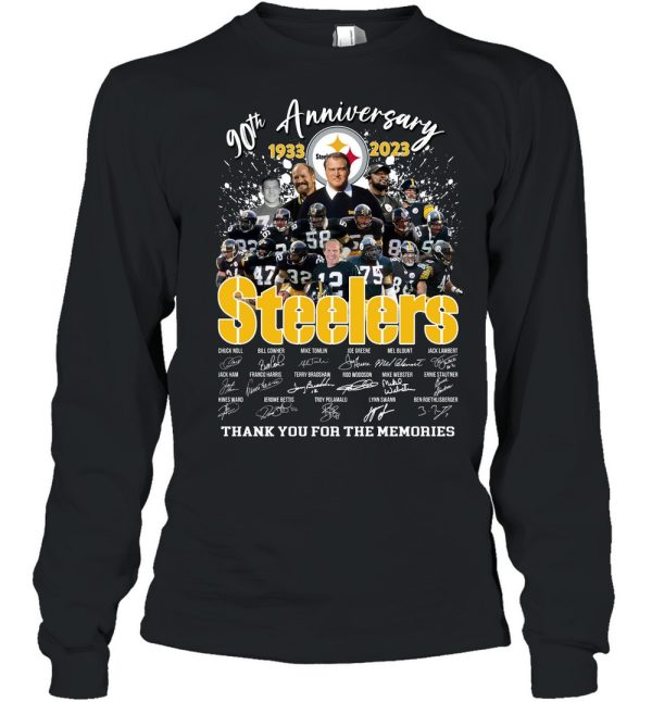 90th Anniversary 1933 – 2023 Steelers Thank You For The Memories T-Shirt