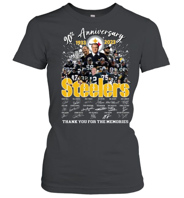 90th Anniversary 1933 – 2023 Steelers Thank You For The Memories T-Shirt