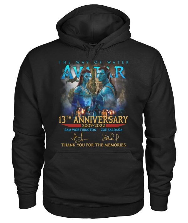 Avatar 13th Anniversary 2009 – 2022 Sam Worthington And Zoe Saldana Thank You For The Memories T-Shirt