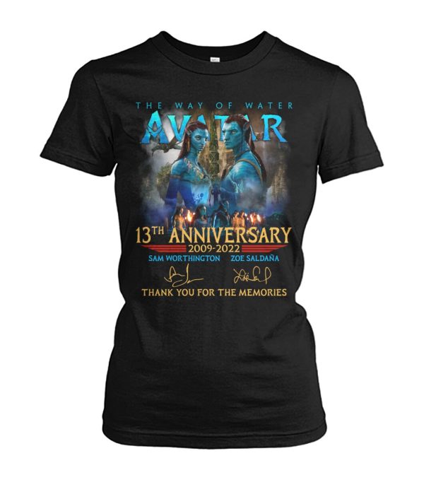 Avatar 13th Anniversary 2009 – 2022 Sam Worthington And Zoe Saldana Thank You For The Memories T-Shirt