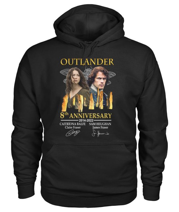 Outlander 8th Anniversary 2014 – 2022 Claire Fraser And James Fraser T-Shirt