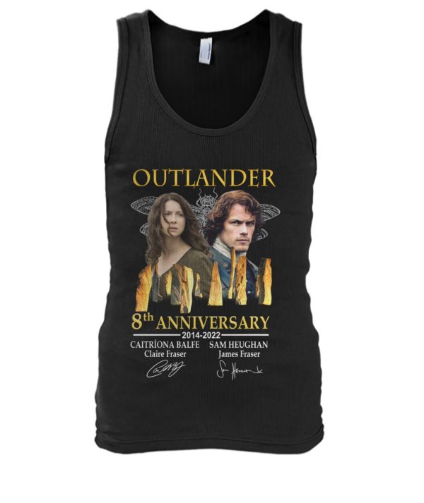 Outlander 8th Anniversary 2014 – 2022 Claire Fraser And James Fraser T-Shirt