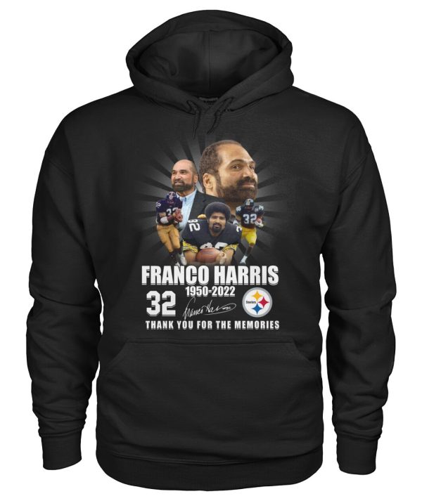 Franco Harris 1950 – 2022 #32 Thank You For The Memories T-Shirt