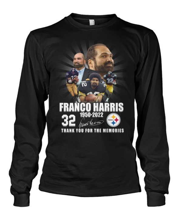 Franco Harris 1950 – 2022 #32 Thank You For The Memories T-Shirt