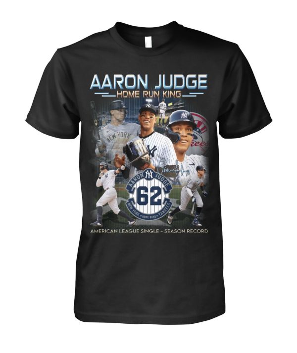 Aaron Judge Home Run King American League Single Season Record T-Shirt