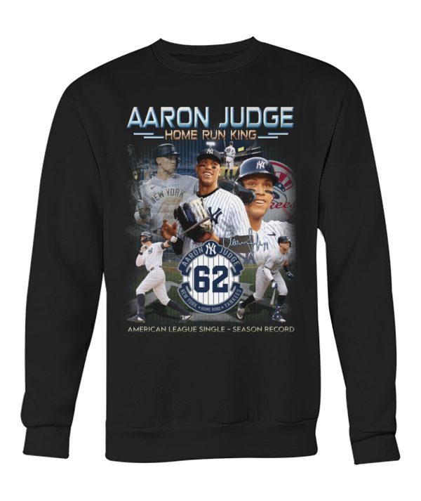 Aaron Judge Home Run King American League Single Season Record T-Shirt