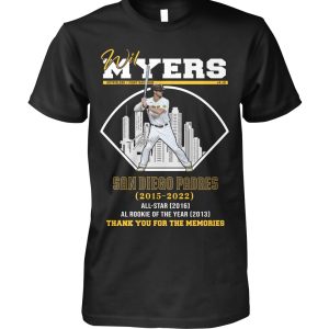 Wil Myers San Diego Padres 2015 – 2022 Thank You For The Memories T-Shirt