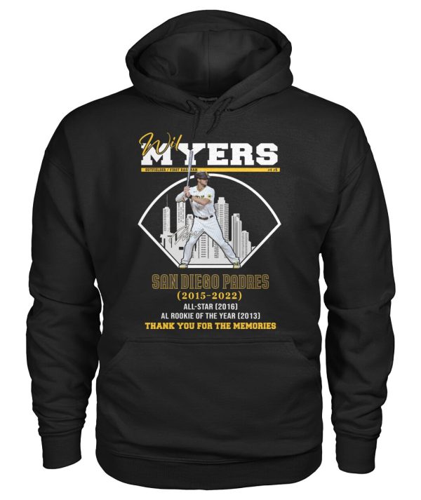 Wil Myers San Diego Padres 2015 – 2022 Thank You For The Memories T-Shirt