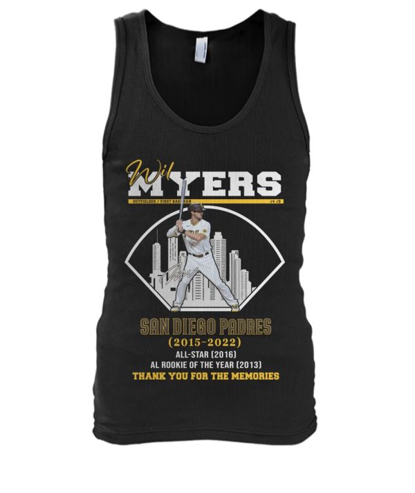 Wil Myers San Diego Padres 2015 – 2022 Thank You For The Memories T-Shirt