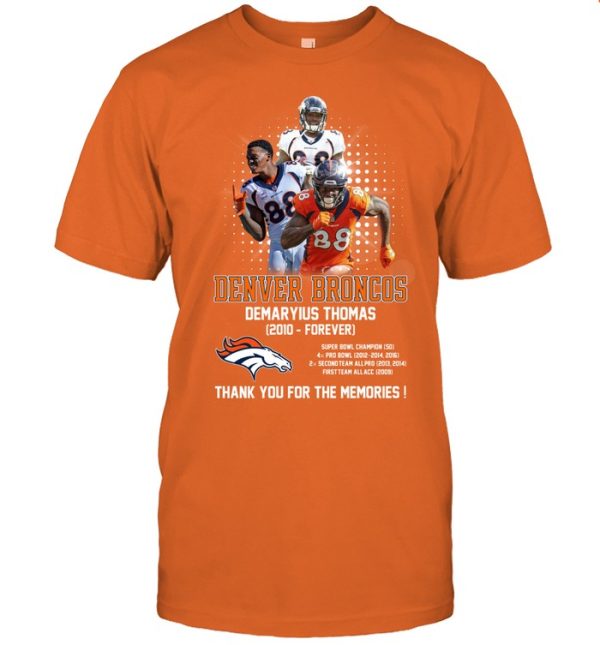 Denver Broncos Demaryius Thomas 2010 – Forever Thank You For The Memories T-Shirt