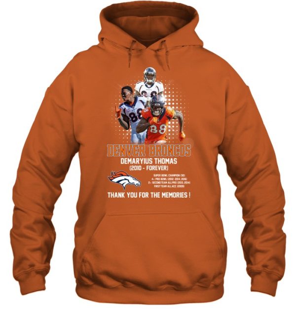 Denver Broncos Demaryius Thomas 2010 – Forever Thank You For The Memories T-Shirt