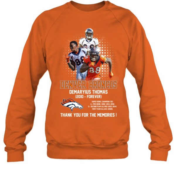 Denver Broncos Demaryius Thomas 2010 – Forever Thank You For The Memories T-Shirt