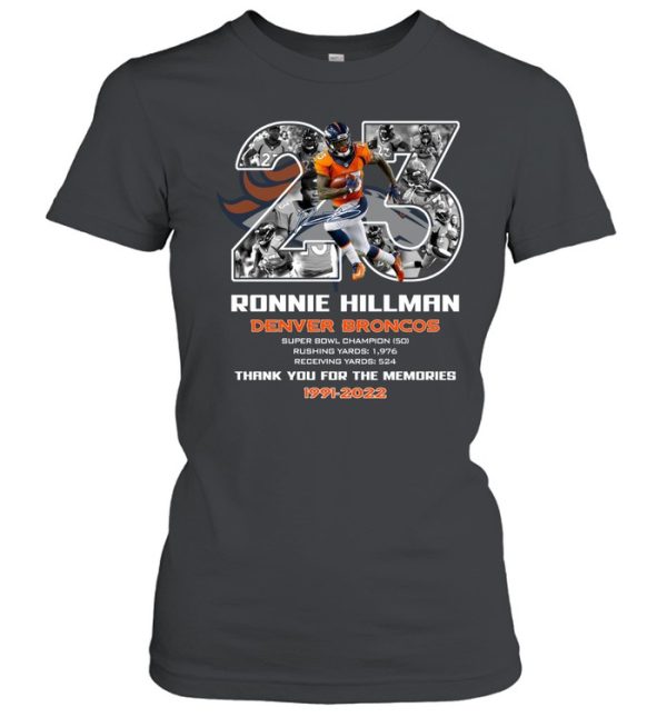 Ronnie Hillman Denver Broncos 1991 – 2022 Thank You For The Memories T-Shirt