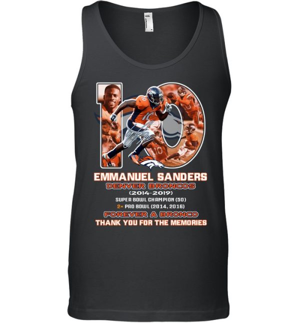 Emmanuel Sanders Denver Broncos 2014 – 2022 Forever A Broncos Thank You For The Memories T-Shirt