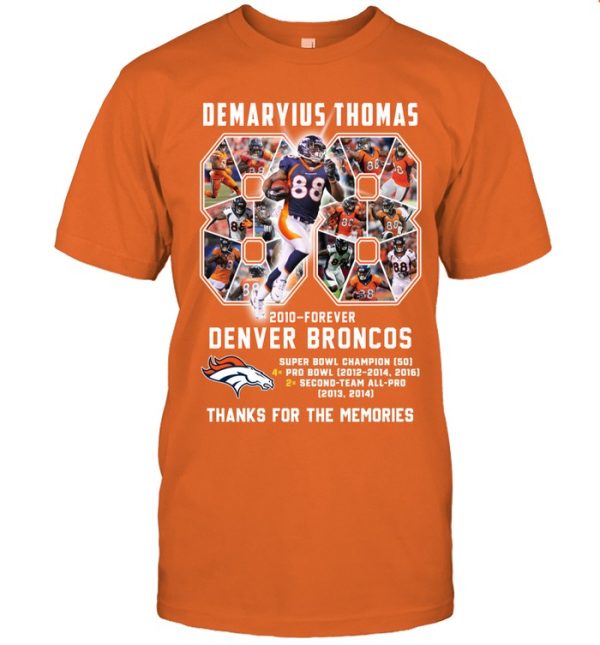 Demaryius Thomas 2010 – Forever Denver Broncos Thanks For The Memories T-Shirt