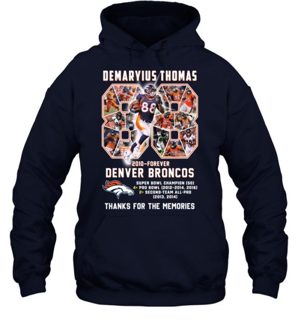 Demaryius Thomas 2010 – Forever Denver Broncos Thanks For The Memories T-Shirt