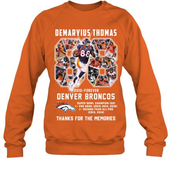 Demaryius Thomas 2010 – Forever Denver Broncos Thanks For The Memories T-Shirt