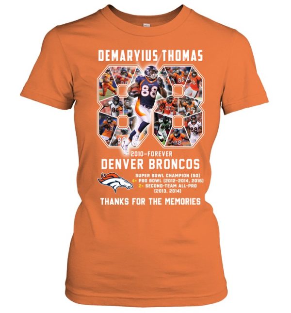 Demaryius Thomas 2010 – Forever Denver Broncos Thanks For The Memories T-Shirt