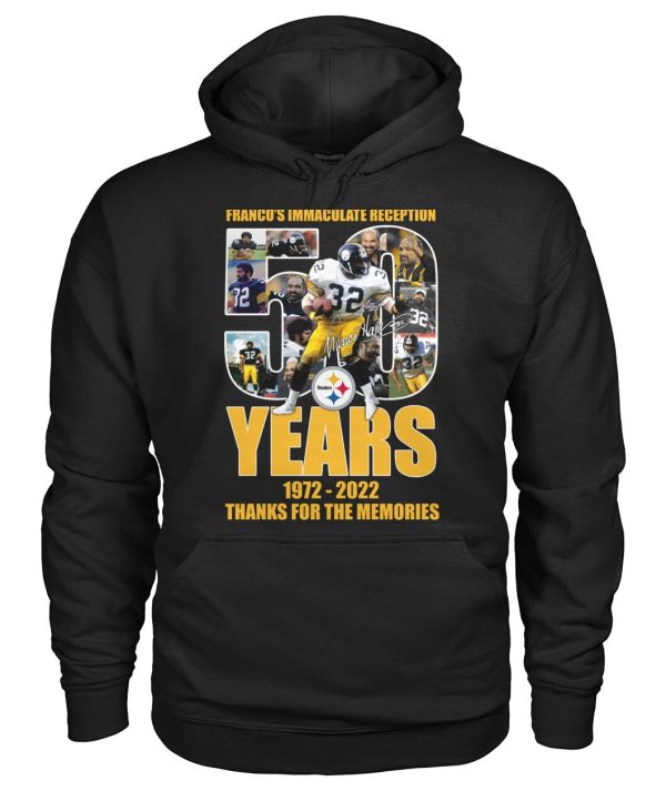 Franco’s Immaculate Reception 50 Years Of 1972 – 2022 Thanks For The Memories T-Shirt