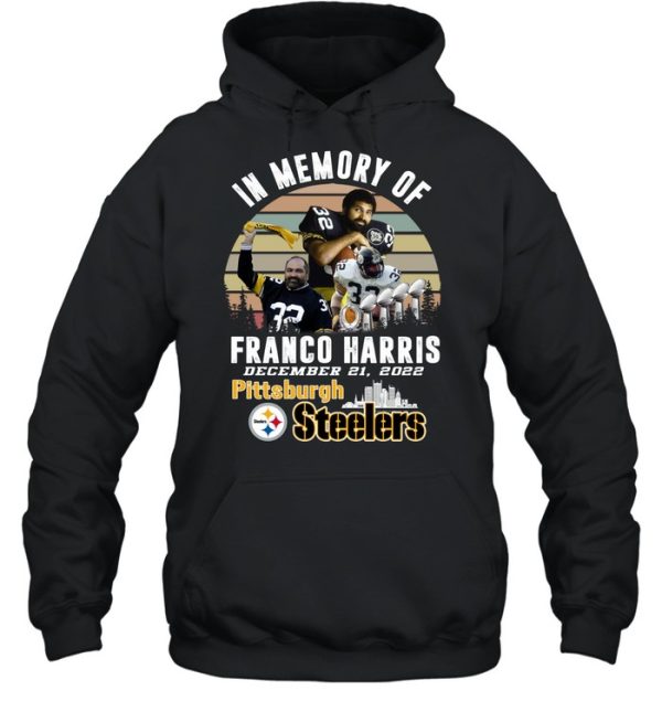 In Memory Of Franco Harris December 21, 2022 Pittsburgh Steelers T-Shirt