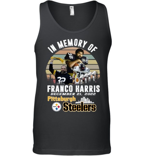 In Memory Of Franco Harris December 21, 2022 Pittsburgh Steelers T-Shirt