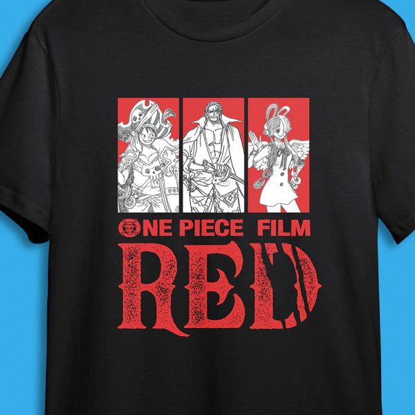 Unique Luffy Uta And Red Haired Shanks One Piece Film Red 2022 T-Shirt