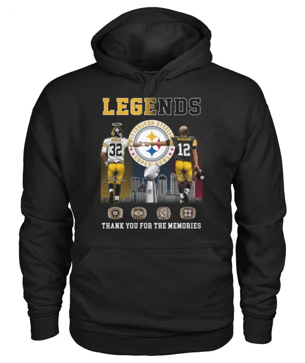 Legends Pittsburgh Steelers Harris And Bradshaw Thank You For The Memories T-Shirt