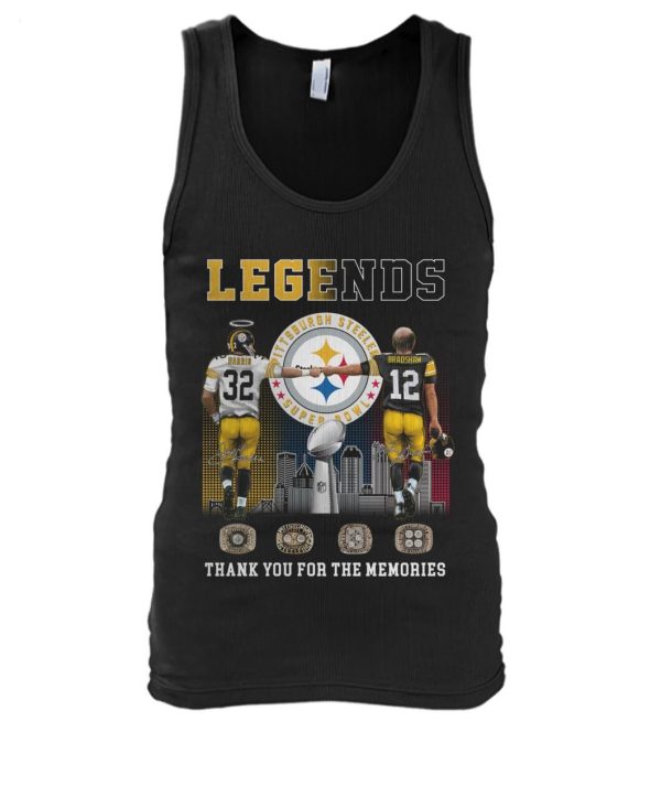 Legends Pittsburgh Steelers Harris And Bradshaw Thank You For The Memories T-Shirt