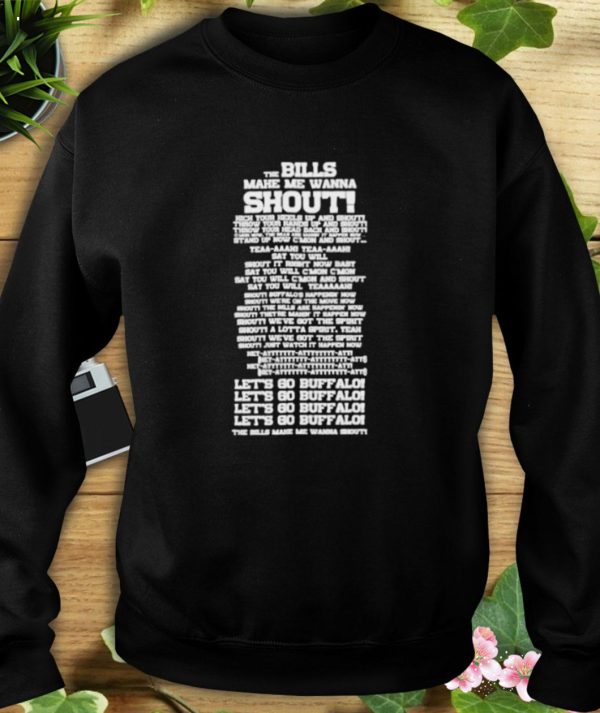 Bills Shout Song Lyrics T-Shirt