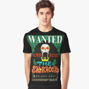 One Piece Wanted Poster Bounty Sk Brook Graphic T Shirt