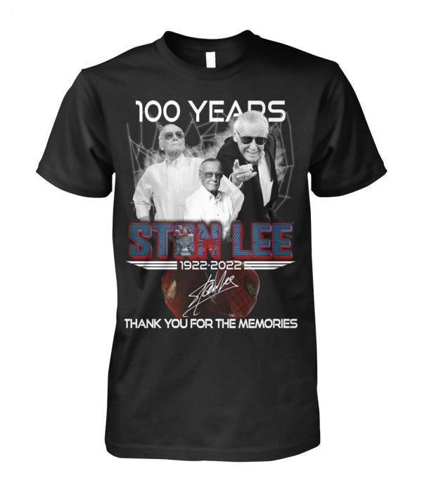 100 Years Stan Lee 1922 – 2022 Thank You For The Memories T-Shirt