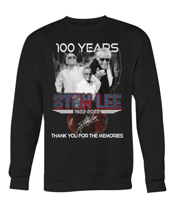 100 Years Stan Lee 1922 – 2022 Thank You For The Memories T-Shirt