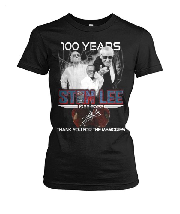 100 Years Stan Lee 1922 – 2022 Thank You For The Memories T-Shirt