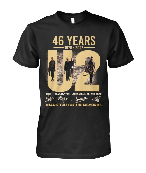 46 Years 1976 – 2022 U2 Thank You For The Memories T-Shirt