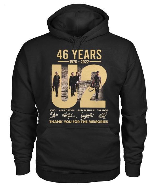 46 Years 1976 – 2022 U2 Thank You For The Memories T-Shirt