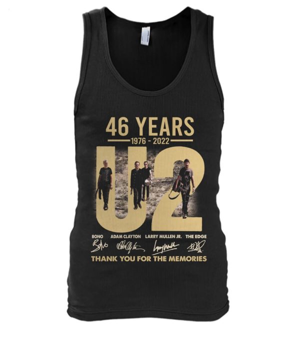 46 Years 1976 – 2022 U2 Thank You For The Memories T-Shirt