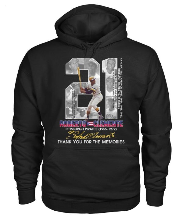 Roberto Clemente Pittsburgh Pirates 1955 – 1972 Thank You For The Memories T-Shirt